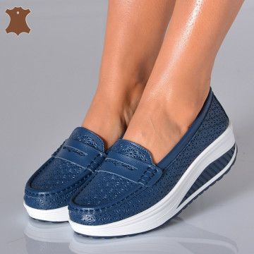 Pantofi Dama Piele Naturala Zena 7 Navy- Need 4 Shoes