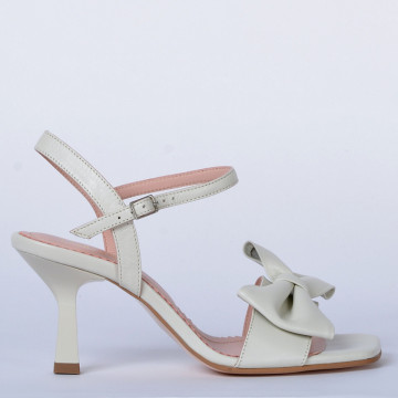 Sandale cu toc Piele Naturala Corina Bej- Need 4 Shoes