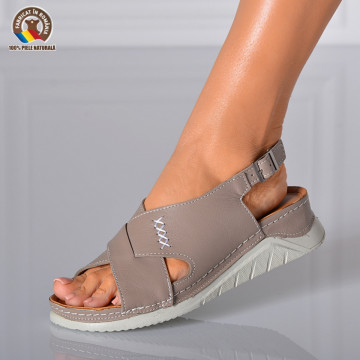 Sandale Dama Piele Naturala Alida Nude- Need 4 Shoes