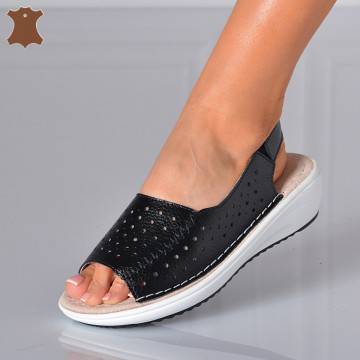 Sandale Dama Piele Naturala Lidy Negre- Need 4 Shoes