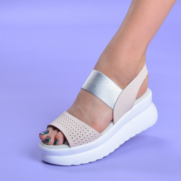 Sandale Piele Naturala Sorina Bej - Need 4 Shoes