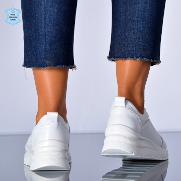 Adidasi Dama Piele Naturala Ariela Albi- Need 4 Shoes