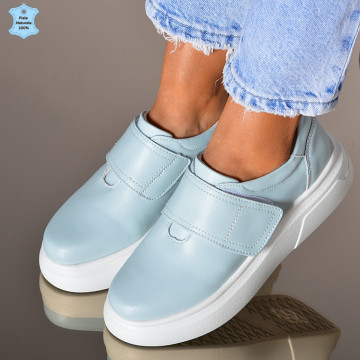  Adidasi Dama Piele Naturala Belen Albastri- Need 4 Shoes