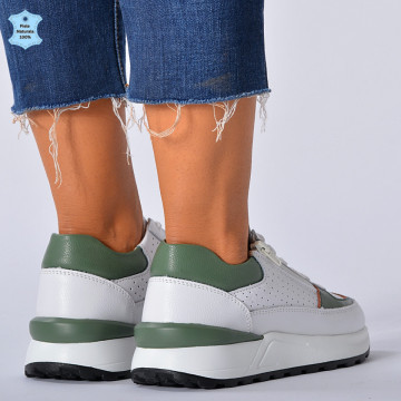 Adidasi Dama Piele Naturala Ellen Verzi- Need 4 Shoes