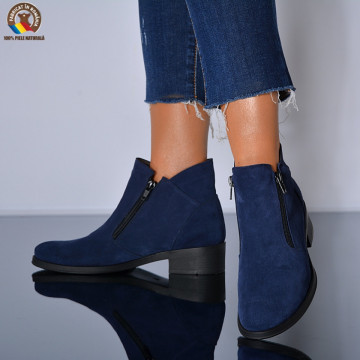 Ghete Dama Piele Naturala Bety 3 Navy- Need 4 Shoes