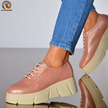Pantofi Dama Piele Naturala Adelisa Roz- Need 4 Shoes