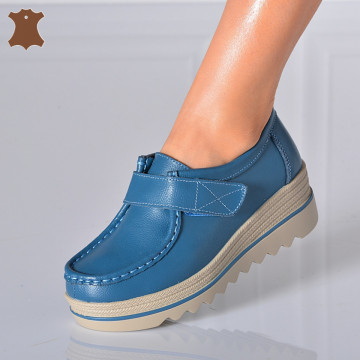 Pantofi Dama Piele Naturala Corso 5 Albastri- Need 4 Shoes