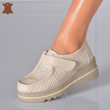 Pantofi Dama Piele Naturala Corso 6 Bej- Need 4 Shoes