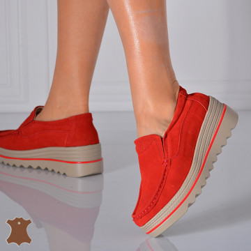 Pantofi Dama Piele Naturala Ibo Rosii- Need 4 Shoes