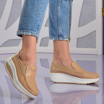 Pantofi Dama Piele Naturala Jet Camel- Need 4 Shoes