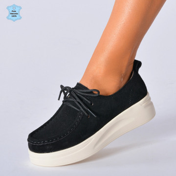 Pantofi Dama Piele Naturala Marllen Negri - Need 4 Shoes