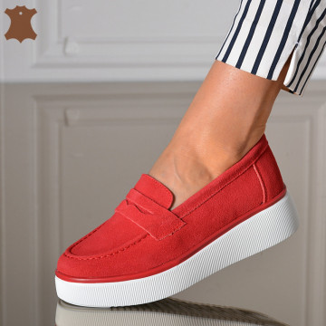 Pantofi Dama Piele Naturala Nadira Rosii- Need 4 Shoes