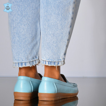 Pantofi Dama Piele Naturala Rolina Albastri- Need 4 Shoes