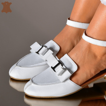 Pantofi Dama Piele Naturala Zeinab Albi- Need 4 Shoes