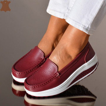 Pantofi Dama Piele Naturala Zena 2 Bordo- Need 4 Shoes