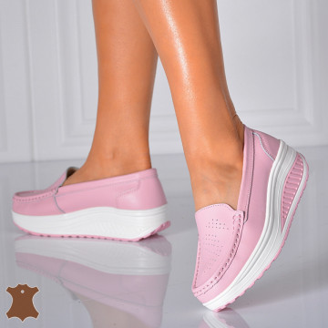Pantofi Dama Piele Naturala Zena 2 Roz- Need 4 Shoes 