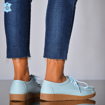Pantofi Dama Piele Naturala Zora 3 Albastri- Need 4 Shoes