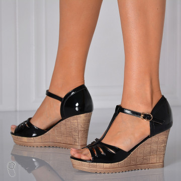 Sandale Cu Platforma Kira 8 Negre - Need 4 Shoes