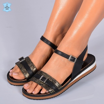 Sandale Dama Piele Naturala Minely 3 Negre- Need 4 Shoes