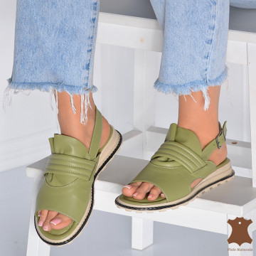 Sandale Dama Piele Naturala Rock Olive- Need 4 Shoes