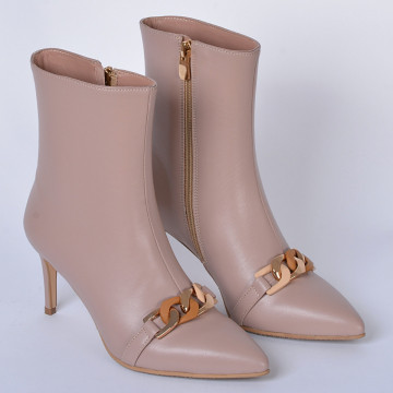 Botine Piele Naturala Danielle Nude- Need 4 Shoes