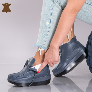 Ghete Dama Piele Naturala Tokyo Gri - Need 4 Shoes