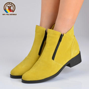 Ghete Dama Piele Naturala Bety 2 Galbene- Need 4 Shoes