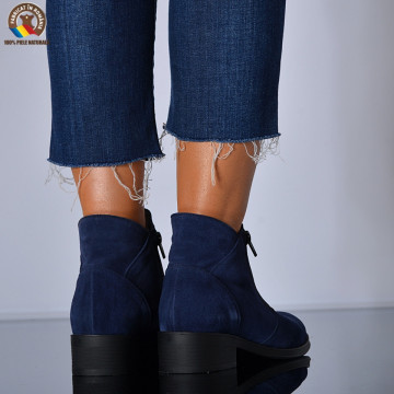 Ghete Dama Piele Naturala Bety 3 Navy- Need 4 Shoes