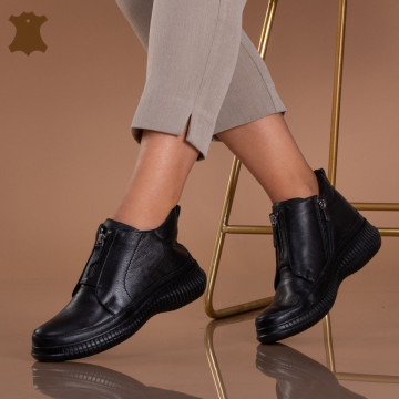 Ghete Dama Piele Naturala Cony Negre - Need 4 Shoes