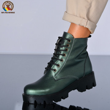 Ghete Dama Piele Naturala Maryn Verzi- Need 4 Shoes