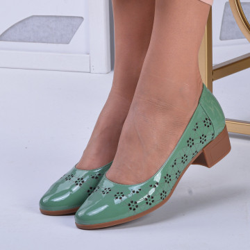 Pantofi Cu Toc Piele Naturala Kale Vernil - Need 4 Shoes