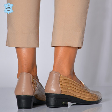 Pantofi Cu Toc Piele Naturala Rossa 2 Bej-Need 4 Shoes