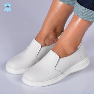 Pantofi Dama Piele Naturala Dana 2 Albi- Need 4 Shoes
