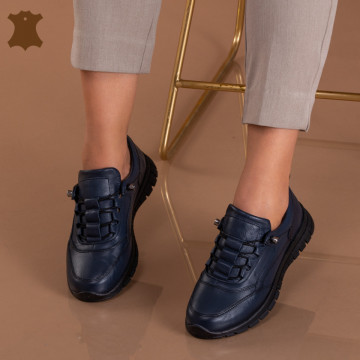 Pantofi Dama Piele Naturala Lesla Navy - Need 4 Shoes