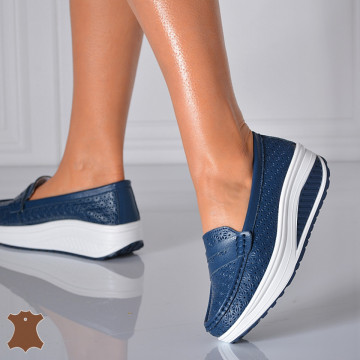 Pantofi Dama Piele Naturala Zena 7 Navy- Need 4 Shoes