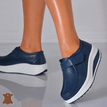Pantofi Dama Piele Naturala Zena Navy- Need 4 Shoes
