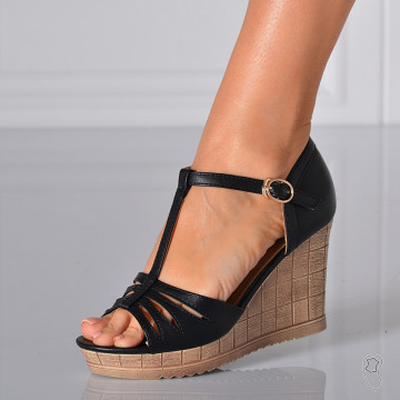 Sandale Cu Platforma Kira 7 Negre - Need 4 Shoes