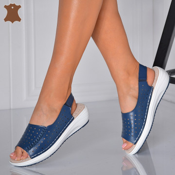 Sandale Dama Piele Naturala Lidy Navy- Need 4 Shoes