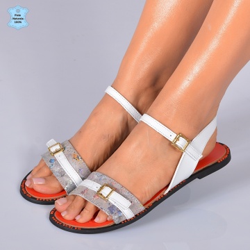 Sandale Dama Piele Naturala Mariana 2 Albe- Need 4 Shoes