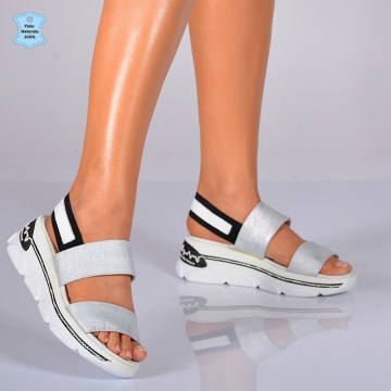 Sandale Dama Piele Naturala Mister Argintii- Need 4 Shoes