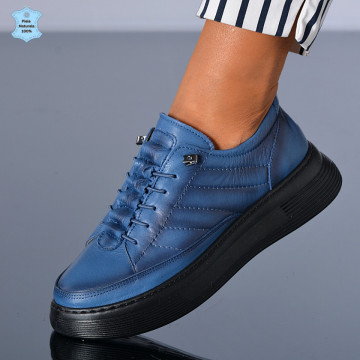 Adidasi Dama Piele Naturala Netina Navy- Need 4 Shoes