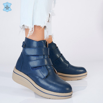 Ghete Dama Imblanite Piele Naturala Omar Navy- Need 4 Shoes