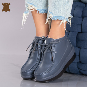Ghete Dama Piele Naturala Tokyo Gri - Need 4 Shoes