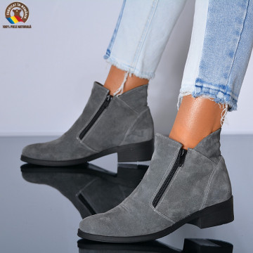 Ghete Dama Piele Naturala Bety 3 Gri- Need 4 Shoes