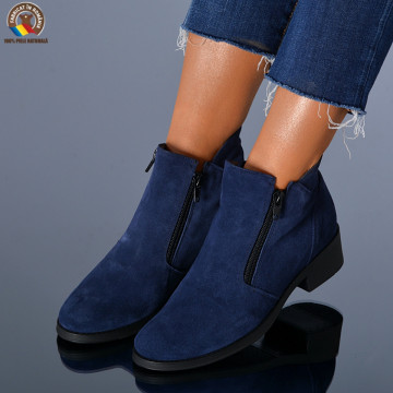 Ghete Dama Piele Naturala Bety 3 Navy- Need 4 Shoes
