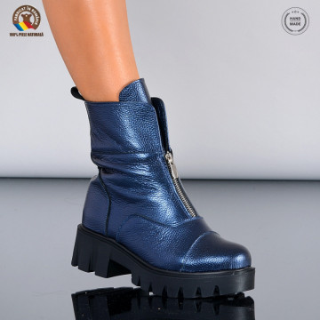 Ghete Dama Piele Naturala Floress Navy- Need 4 Shoes