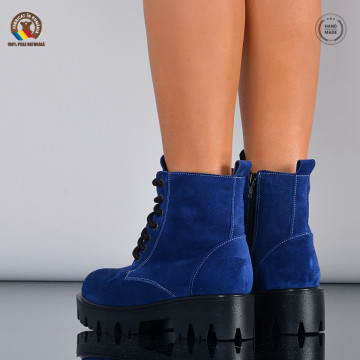 Ghete Dama Piele Naturala Maryn Navy- Need 4 Shoes