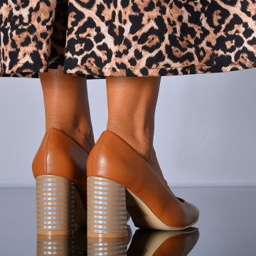 Pantofi Cu Toc Dama Alara Camel- Need 4 Shoes