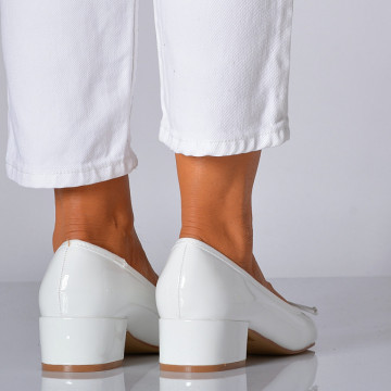 Pantofi Cu Toc Dama Odelina Albi- Need 4 Shoes