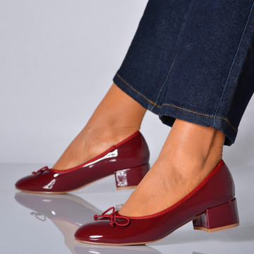 Pantofi Cu Toc Dama Odelina Bordo- Need 4 Shoes